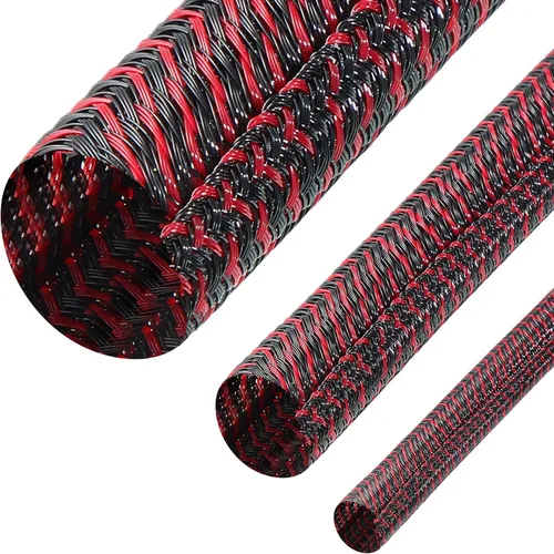 Vista 9 de Boao 3 piezas protector de cable tubo de malla de alambre manga de cable funda dividida para cable cargador USB cubierta de cable cable de audio