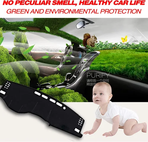 Vista 6 de KEYOOG Cubierta de franela antideslizante para tablero de automóvil, apta para Honda Civic 2006-2011, parasol antideslizante sin reflejos, protector