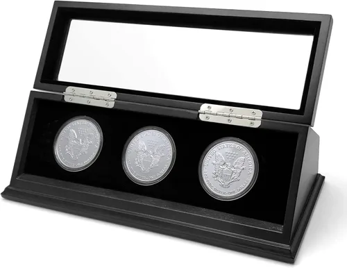 Vista 10 de Exhibición de Monedas de Desafío 1.5-1.75 Pulgadas 38-44.5 mm Titular de Monedas 1 Ranura (Negro, 1 Ranura)