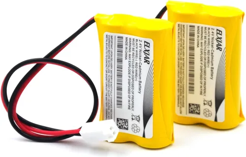 Paquete de 2 baterías Ni-CD de 2.4 V 800 mAh de repuesto para Dual-Lite 0120822, Custom-7, LITHONIA ELB-2P41N ELB-4804N, OSA030, luz de emergencia