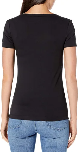 Vista 3 de Tienda Essentials - Camiseta de manga corta con cuello en V para mujer, 2 piezas