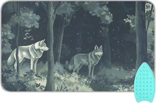 Vista 37 de Alfombrilla de planchar portátil para planchar, manta de planchar para mesa, resistente al calor, doble cara, para viajes, grande, 47.2 x 27.6