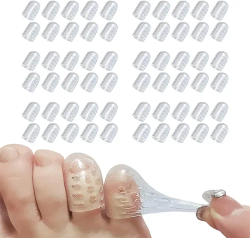Vista 10 de 100 protectores de dedos de silicona antifricción, protectores de dedos de gel mejorados, protectores de dedos transpirables, protectores de dedos