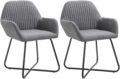 Vista 83 de Sillas de comedor, silla de comedor pequeña, silla de comedor de restaurante adecuada para comidas diarias o eventos especiales, como reuniones, Gris