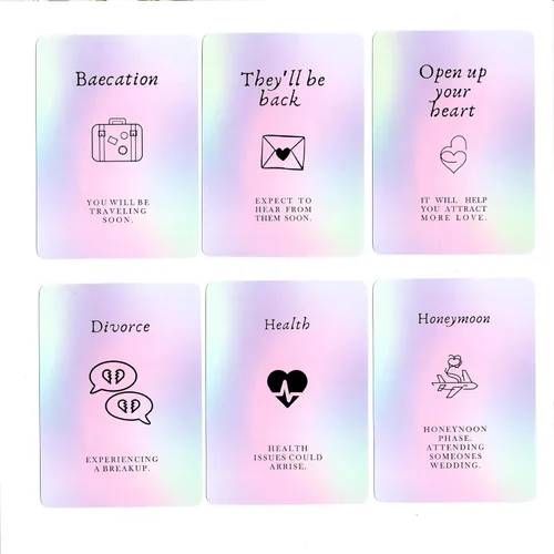 Vista 7 de Han Yu Bowen Cartas de oráculo de amor, cartas de tarot para principiantes, cartas de oráculo de llama gemela, cartas de tarot con significados
