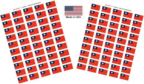 Vista 281 de 100 calcomanías de la bandera de Afganistán, dos hojas de 50, 1.5" x 1" hechas en Estados Unidos, calcomanías autoadhesivas para álbum de recortes