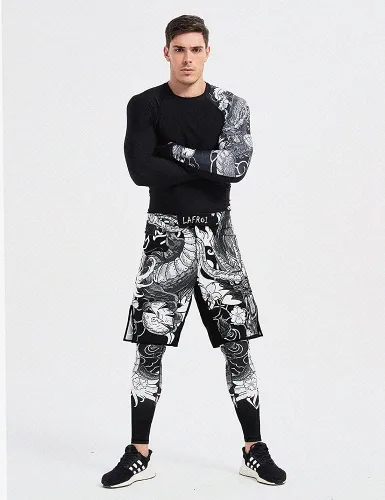 Vista 6 de LAFROI QJK01 - Pantalones cortos de boxeo para hombre con cordón y bolsillo