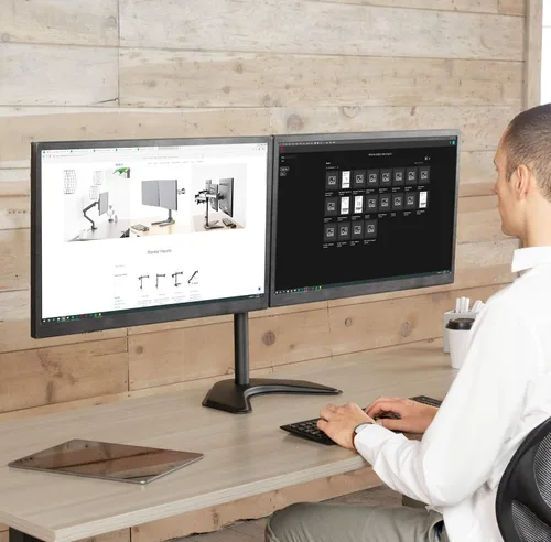 Vista 5 de VIVO Base independiente resistente para soporte de escritorio de monitor, plataforma de 13 x 11 pulgadas, base de repuesto acolchada antideslizante