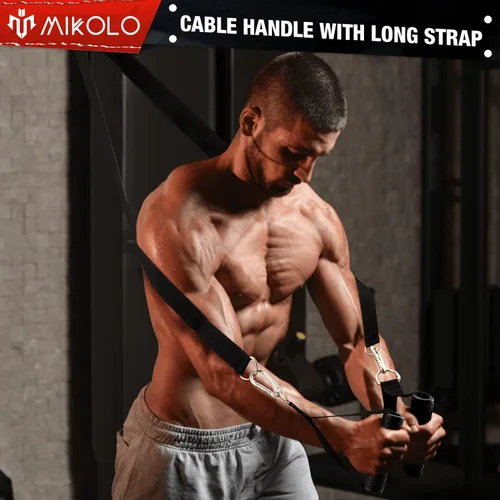 Vista 5 de Mikolo - Sistema de polea de elevación de peso mejorado - Anexos de polea LAT con cable de longitud ajustable para entrenamiento de cuerpo completo