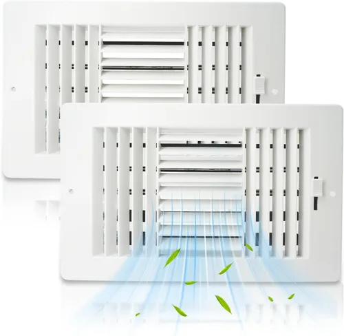 Vista 12 de FanGoFast - Paquete de 2 cubiertas de ventilación de aire, rejilla de techo, rejilla de ventilación de pared, cubiertas de ventilación de techo