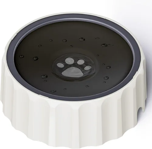 Vista 10 de Cuenco de agua para perros y animales pequeños sin derrames, dispensador de gran capacidad de 70 onzas/2 litros, antideslizante, sin salpicaduras
