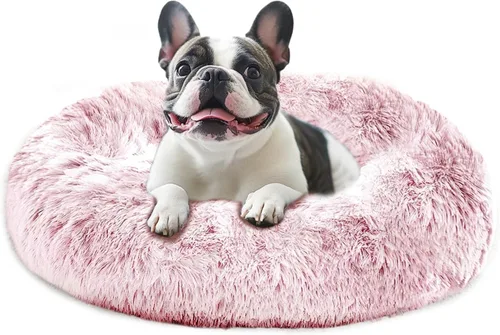 Vista 62 de JOLLYVOGUE Cama Calmante para Perros Pequeños - Cama para Perros Pequeños Lavable en Forma de Dona de 23 Pulgadas para Gatitos y Cachorros, Camas