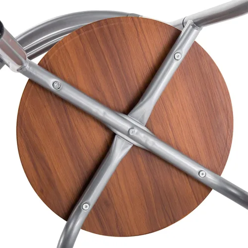 Vista 23 de Juego de mesa redonda y silla de madera de 3 piezas para cocina, comedor, espacio compacto con marco de acero, estante de vino incorporado (blanco)