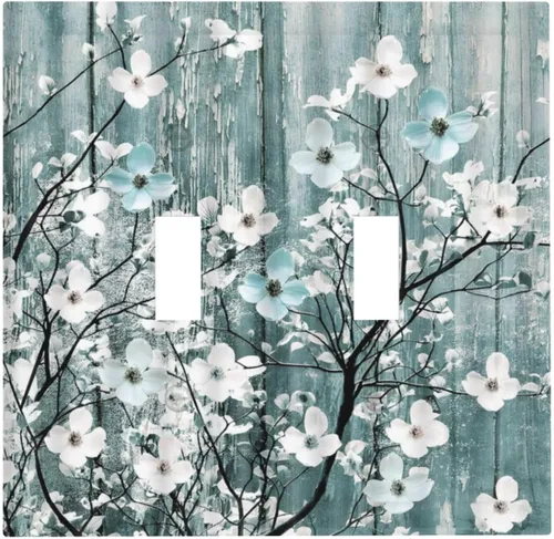 Vista 137 de Cubiertas de Placa de Pared Dúplex Individual Bosque Otoñal Hojas de Arce, Cubierta de Interruptor de Luz 1 Gang, Placa de Salida Decorativa