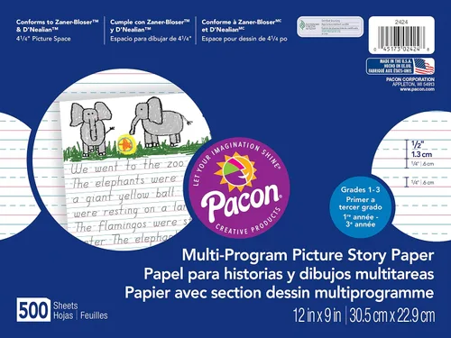 Vista 7 de Pacon 2420 Papel de escritura a mano multiprograma, regla de 5/8 pulgadas de largo, 10-1/2 x 8, blanco, 500 shts/paquete