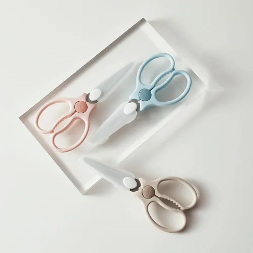 Vista 7 de Simba Tijeras de seguridad portátiles prémium para alimentos (rosa)