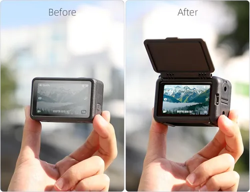 Vista 5 de Action 5 Pro/4/3 - Parasol con pantalla antirreflejos, compatible con DJI OSMO Action 5 Pro/4/3, accesorios para cámara de acción DJI Osmo