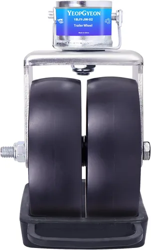 Vista 10 de Rueda de Gato para Remolque con Pasador - Rueda Doble de Gato de 6" Capacidad 2000lbs se Adapta a Cualquier Gato para Mejor Rodamiento en Suelo