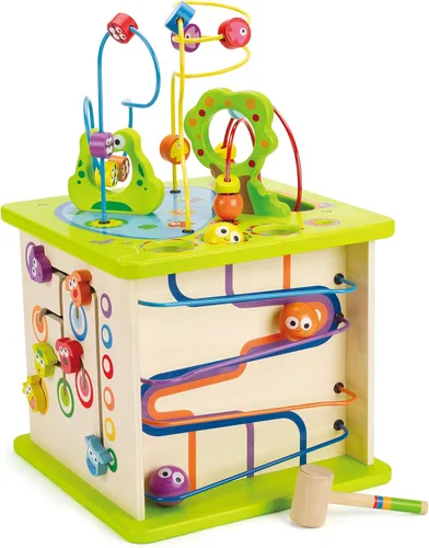 Cubo de actividades para niños Hape bichos de ciudad, madera