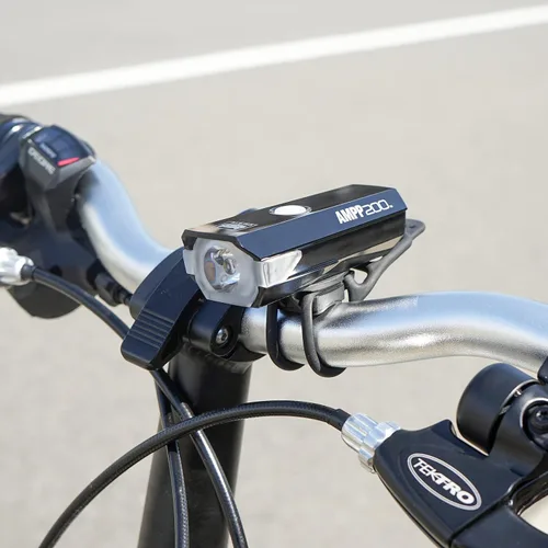 Vista 2 de CATEYE AMPP & ViZ - Kit combinado de luces para bicicleta recargables USB – IPX4 impermeable de alto lumen AMPP Opticube LED y luz de seguridad