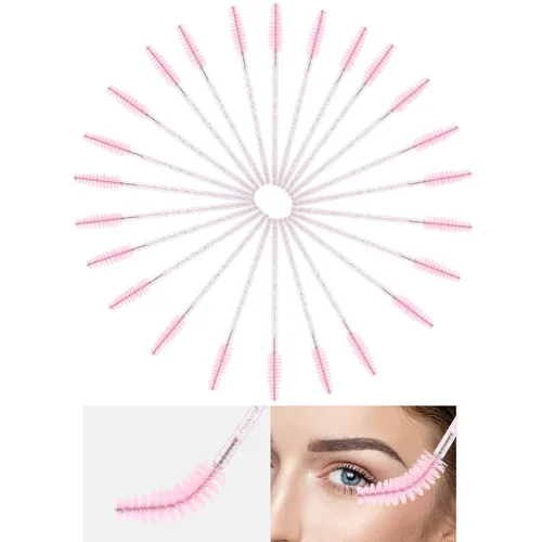 Vista 4 de 200 cepillos de labios y carrete de cejas, aplicador de lápiz labial desechable de cristal, varitas de rímel, kits de herramientas de belleza