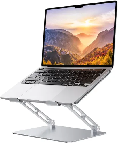 Vista 8 de Orlian Soporte plegable de aluminio para laptop de 10 a 17.3 pulgadas, soporte ergonómico portátil de altura ajustable, escritorio de ahorro
