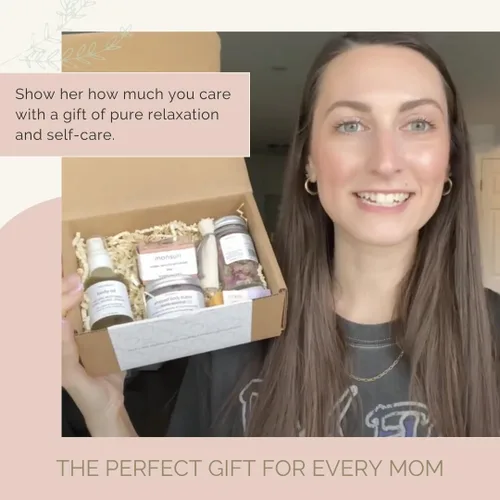 Vista 9 de Cesta de regalo de cuidado personal para mamá: Nuevo paquete de cuidado de mamá Set de regalo para mimos con accesorios de baño y productos
