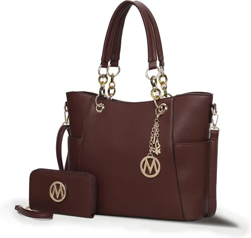Vista 47 de MKF Collection - Juego de bolsa de mano para mujer, con cartera y asa superior, de piel vegana