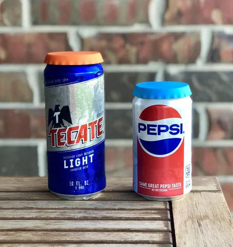 Vista 5 de Tapas de silicona para latas de soda, tapas de latas, tapas de latas, protector de latas, tapón de latas, se adapta a latas de refresco estándar