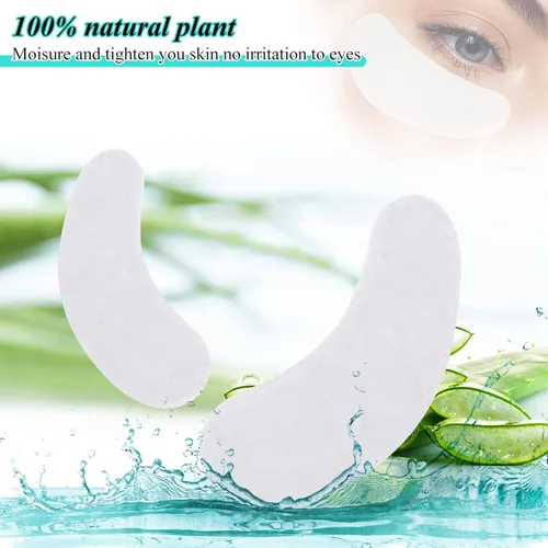 Vista 2 de fenshine 100 pares de almohadillas para extensiones de pestañas, parches de ojos de hidrogel sin pelusas, profesionales para extensiones de pestañas