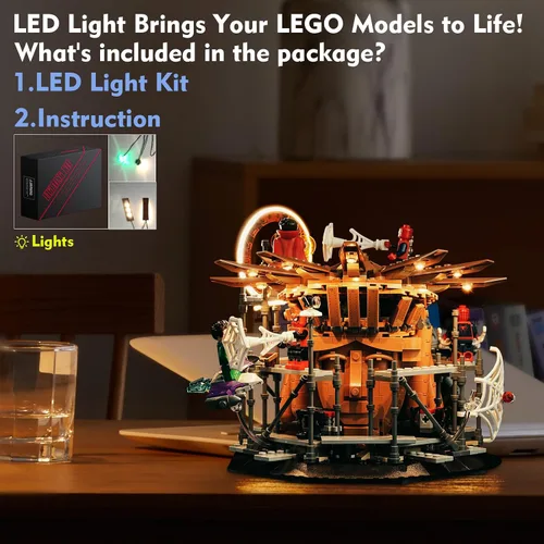 Vista 5 de LocoLee Kit de luces LED para Lego Spider-Man Final Battle 76261, juego de iluminación creativa mejorado, accesorios compatibles con Lego 76261