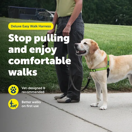 Vista 3 de PetSafe Deluxe Easy Walk - Arnés de adiestramiento anti tirones para perros, con anillo en D, arnés reflectante para mejor visibilidad y cómodo