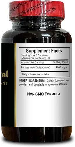 Vista 4 de Extracto de granada - Mezcla de fruta de granada, semillas y extracto de cáscara, suplemento superalimento y antioxidantes, superalimento