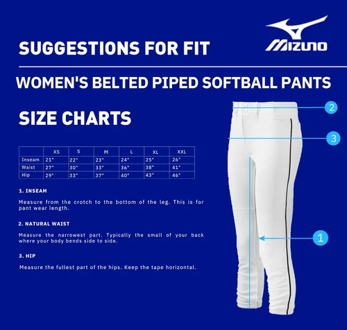 Vista 6 de Mizuno Pantalón bombilla, con presillas para cinturón, para mujer.