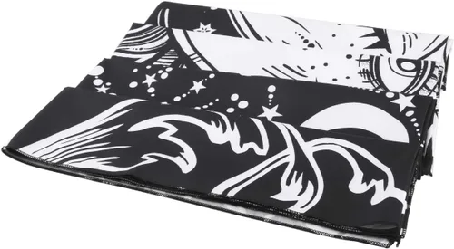 Vista 5 de ARFBEAR Tapiz de sol y luna, sol ardiente con estrellas, psicodélico, popular tapiz místico para colgar en la pared, manta de playa en blanco