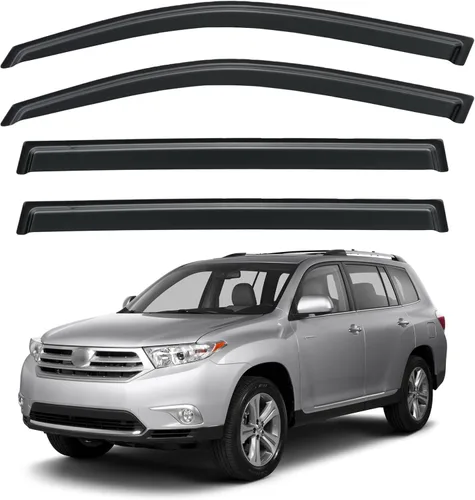 Vista 80 de YQAUTEC - Viseras para ventana, protectores contra la lluvia, compatibles con Subaru WRX 2015-2021, deflectores de viento para ventanas, viseras