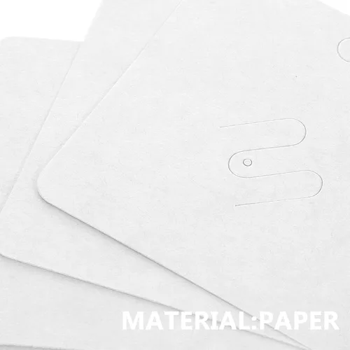 Vista 3 de ULTECHNOVO Tarjetas de exhibición de lazo, 200 tarjetas de exhibición de clips para el cabello, papel de papel, soporte para el lazo, tarjetas