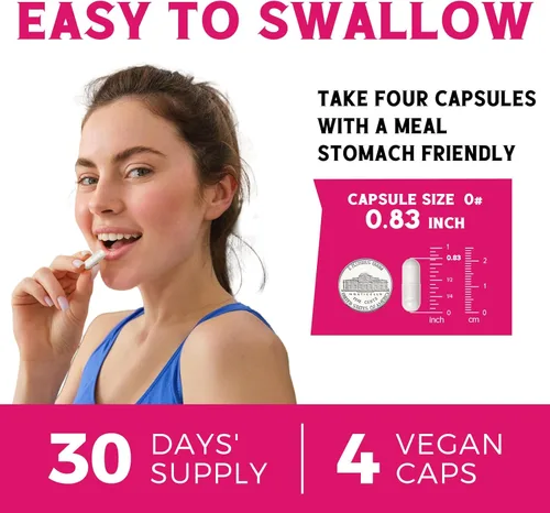 Vista 3 de Suplemento de inositol 120 cápsulas y complejo de magnesio 10 en 1, 120 cápsulas