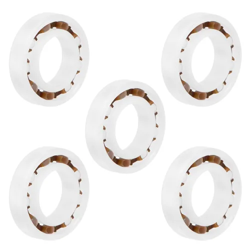 Vista 4 de uxcell 683 POM rodamientos de plástico 0.118x0.276x0.118 in bola de vidrio jaula de nylon 5pcs