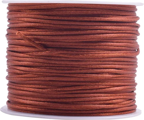 Vista 112 de KONMAY - Cuerda de nailon satinado de seda, 45.72 metros, 0.8mm cola de rata, para nudos chinos, Kumihimo, abalorios, macramé, joyería, Verde manzana