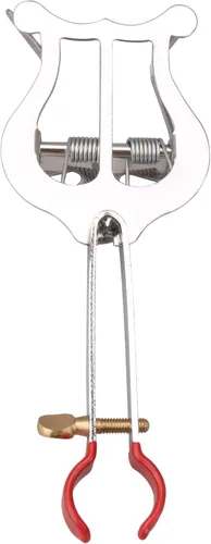 Vista 3 de Yibuy 5.4x2.0x0.7 in trompeta ligera de plata que marcha lira para instrumentos