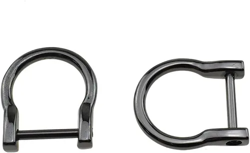 Vista 12 de HAHIYO Anillos en D con grillete de tornillo, herradura en forma de U, llavero con tornillo en ambos lados, alineado para bolsa de correa