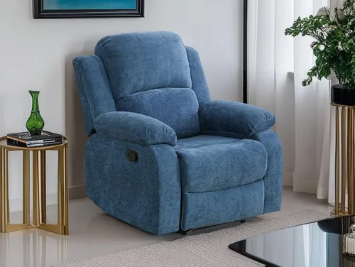 Vista 55 de Juego de sofá reclinable de tela de 2 piezas, juego de muebles de sala de estar, moderno juego de sofá reclinable manual con portavasos/consola