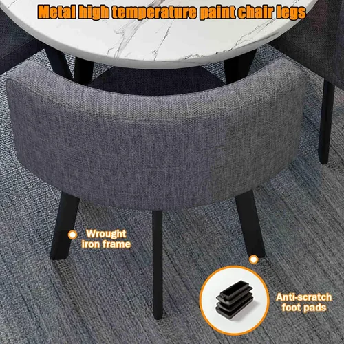 Vista 6 de YVYKFZD Office Reception Room Club Table, Simple Round Conference Table, Small Kitchen Dining Table Set, Conference Room Table and Chairs Set Save