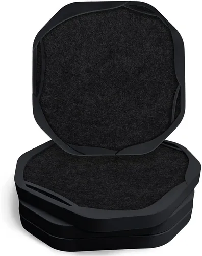 Vista 14 de UMIRRO Posavasos absorbentes para protección de mesa Posavasos de silicona para bebidas absorbentes con almohadillas de fieltro Alfombrilla