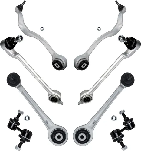 Vista 301 de Detroit Axle - Kit de brazos de control delanteros 2WD de 8 piezas para Ford F-150 Lincoln Mark LT 05-08, 4 brazos de control superior e inferior