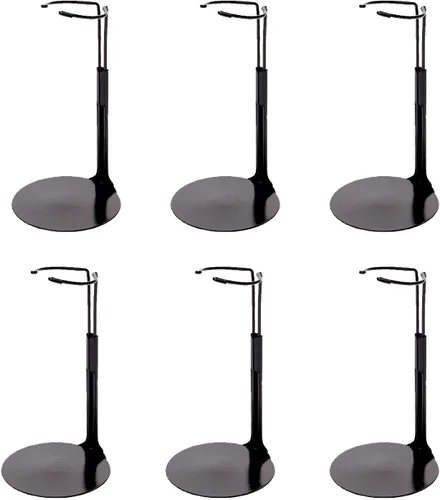 Kaiser Soporte de muñeca negro - Soporte de figura de acción con alambre de cintura expandible para muñecas de 8 a 12 pulgadas (6 piezas)