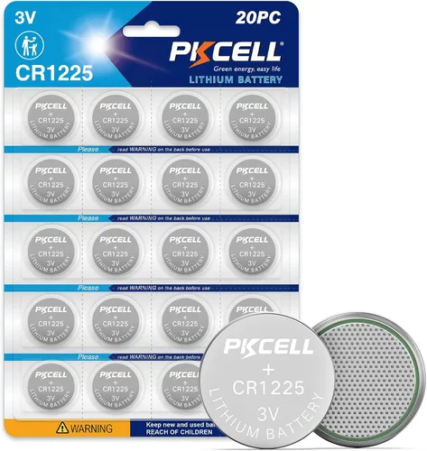 Vista 10 de PKCELL CR1225 batería de litio de 3 V, modelo CR 1225, pilas de botón para termómetro, vida útil de 5 años (5 unidades)