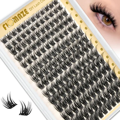 Vista 7 de Pestañas autoadhesivas, 240 racimos de pestañas autoadhesivas, no necesita pegamento, tiras de pegamento de doble fila de 0.315-0.630 in