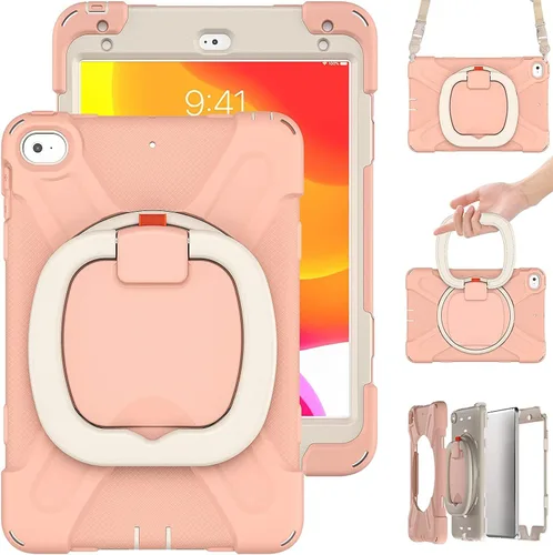 Vista 16 de Funda para iPad Air de 3ª generación – Funda resistente para niños con soporte giratorio, soporte para lápices y correa de transporte para iPad